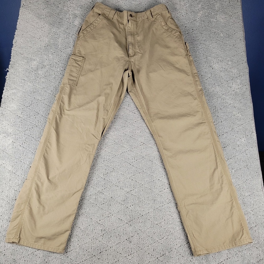 Carhartt‎ Pants Mens 36x34 Brown Carpenter Loose Fit Relaxed Utility Workwear